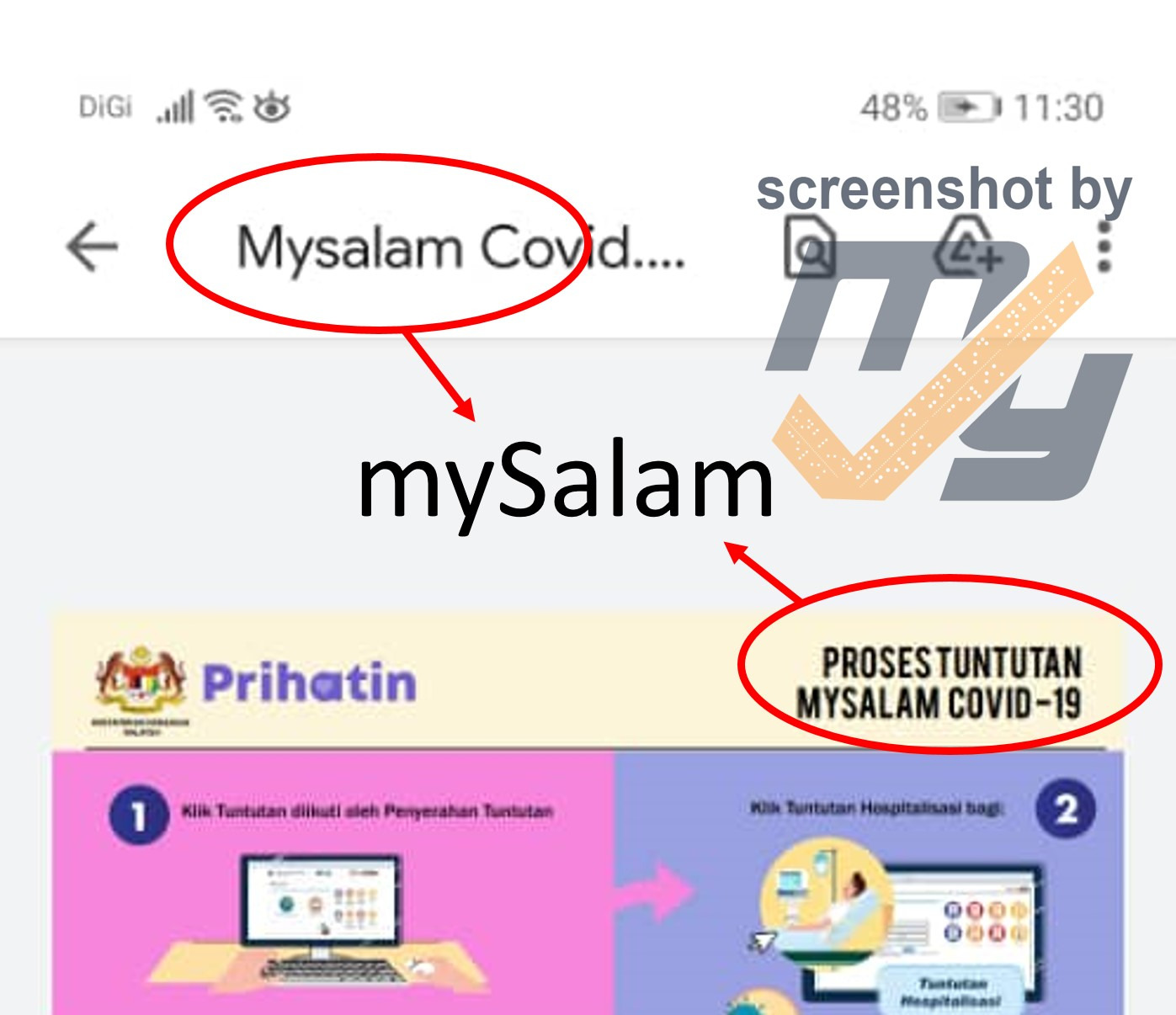 Cara tuntut mysalam