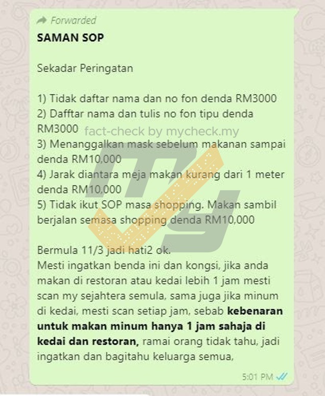 Terkini sop denda langgar Denda RM10,000